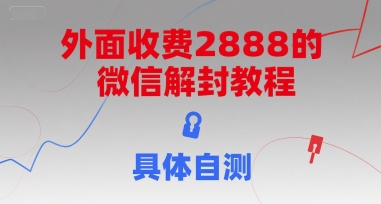 外面收费2888的微信解封教程，具体自测-木木云网创