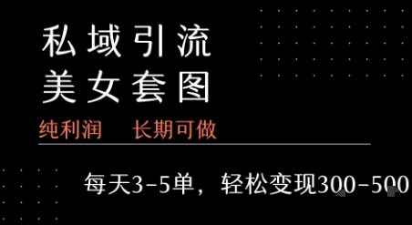 私域卖套图每天3-5单 每单利润99-2张+-木木云网创