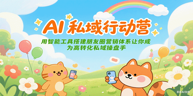 AI私域行动营：用智能工具搭建朋友圈营销体系让你成为高转化私域操盘手-木木云网创