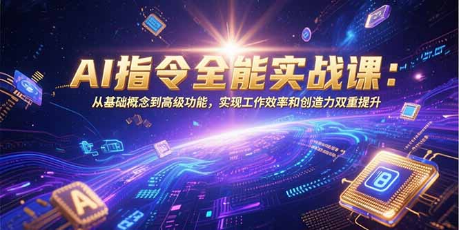 AI指令全能实战课：从基础概念到高级功能，实现工作效率和创造力双重提升-木木云网创