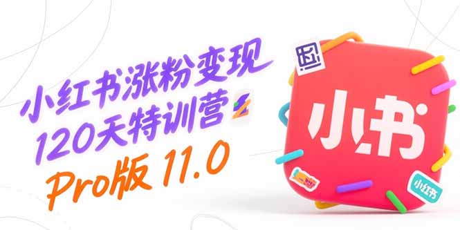 小红书涨粉变现120天特训营Pro版11.0：从0到1掌握平台运营,内容制作和变现-木木云网创