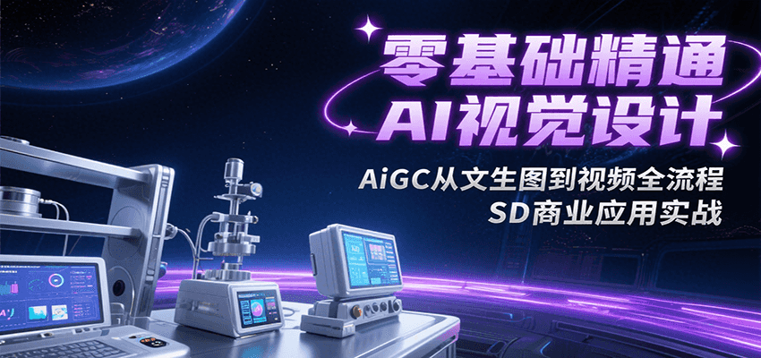 零基础精通AI视觉设计，AiGC从文生图到视频全流程，SD商业应用实战-木木云网创