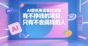 AI壁纸赛道系统课程，有不挣钱的项目，只有不会搞钱的人-木木云网创