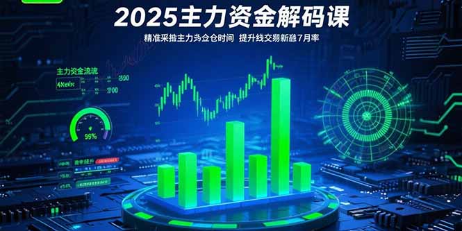 2025主力资金解码课：精准捕捉主力建仓时机，提升短线交易胜率(更新7月-木木云网创