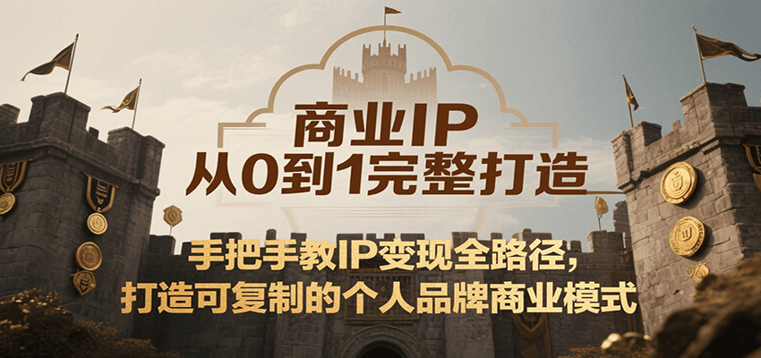 商业IP从0到1完整打造,手把手教IP变现全路径,打造可复制的个人品牌商业模式-木木云网创