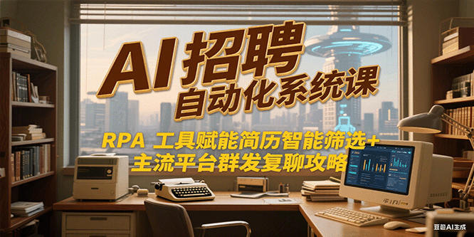 AI招聘自动化系统课，RPA工具赋能简历智能筛选+主流平台群发复聊全攻略-木木云网创