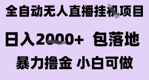 最新全自动抖音无人直播挂G项目,日入2k+ 包落地暴力撸金,小白可做【揭秘】-木木云网创