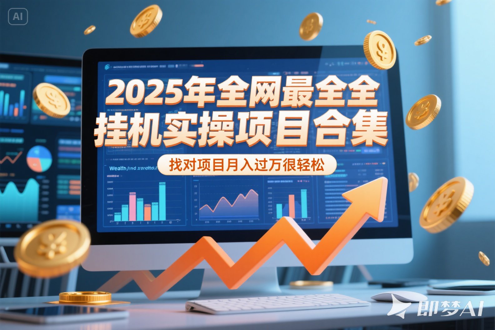 2025年挂机实操项目实操演练，挂机类型，AI直播类型，轻资产创业类型…-木木云网创