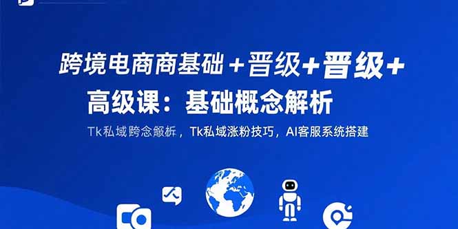 跨境电商基础+晋级+高级课:基础概念解析,Tk私域涨粉技巧,AI客服系统搭建-木木云网创