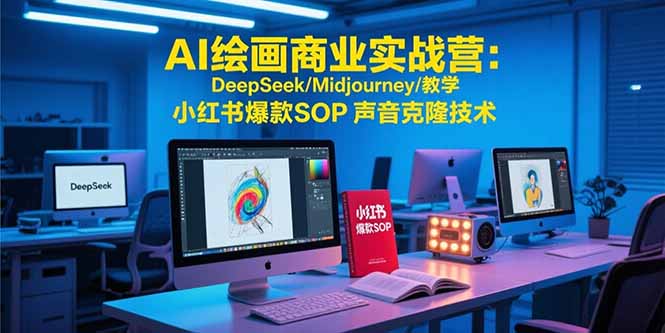 AI绘画商业实战营：DeepSeek/Midjourney/教学 小红书爆款SOP 声音克隆技术-木木云网创