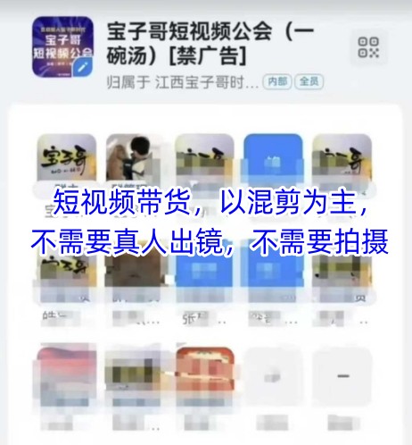 宝子哥头部团队短视频带货，以混剪为主，不需要真人出镜，不需要拍摄【更新6月】-木木云网创