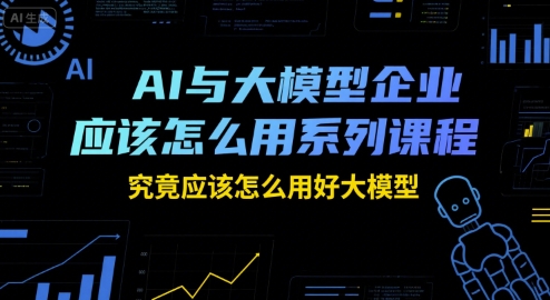 AI与大模型企业应该怎么用系列课程，究竟应该怎么用好大模型-木木云网创