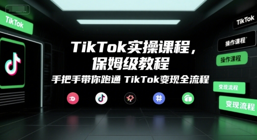 TikTok实操课程,保姆级教程,手把手带你跑通TikTok变现全流程-木木云网创