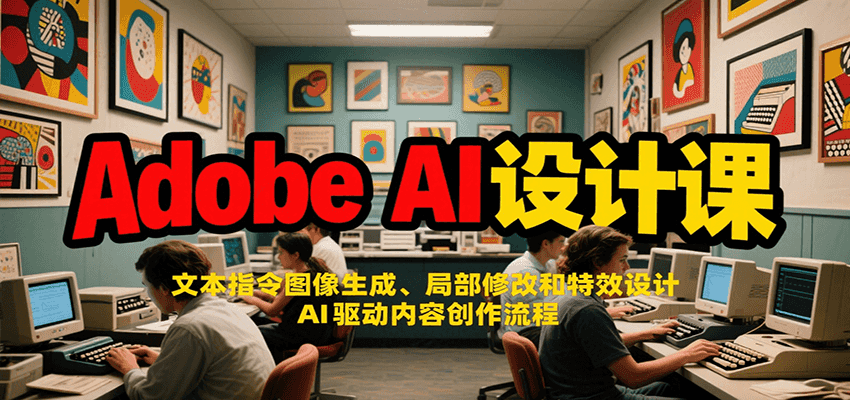 Adobe AI设计课：文本指令图像生成、局部修改和特效设计，AI驱动内容创作流程-木木云网创