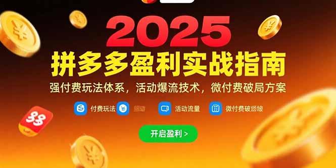 拼多多盈利实战指南,强付费玩法,活动爆流技术,微付费破局方案(更新7月-木木云网创